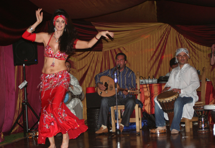 dancer and band